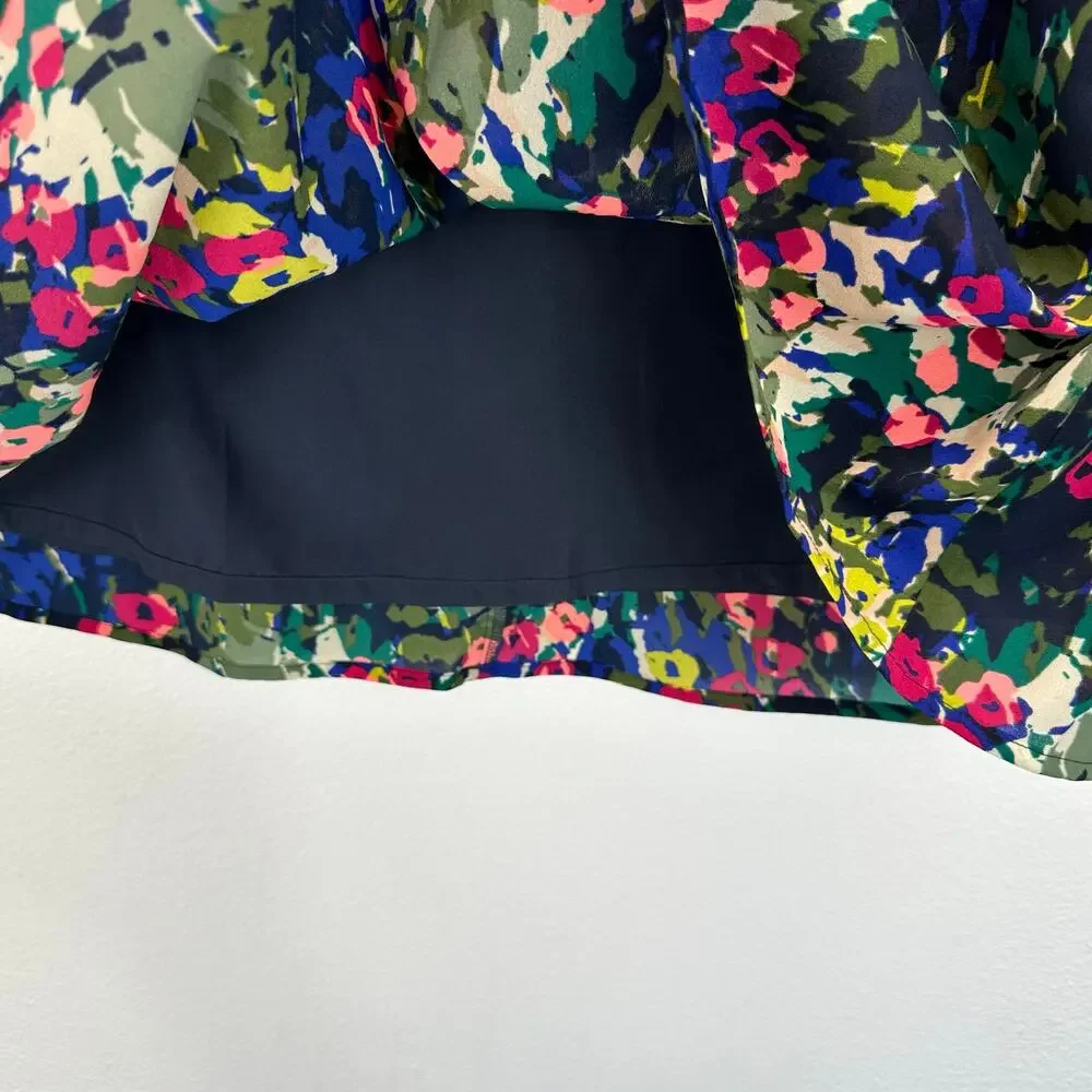 J. Crew Floral Printed A-Line Skirt Size 4 Whimsical Indie Sleaze
